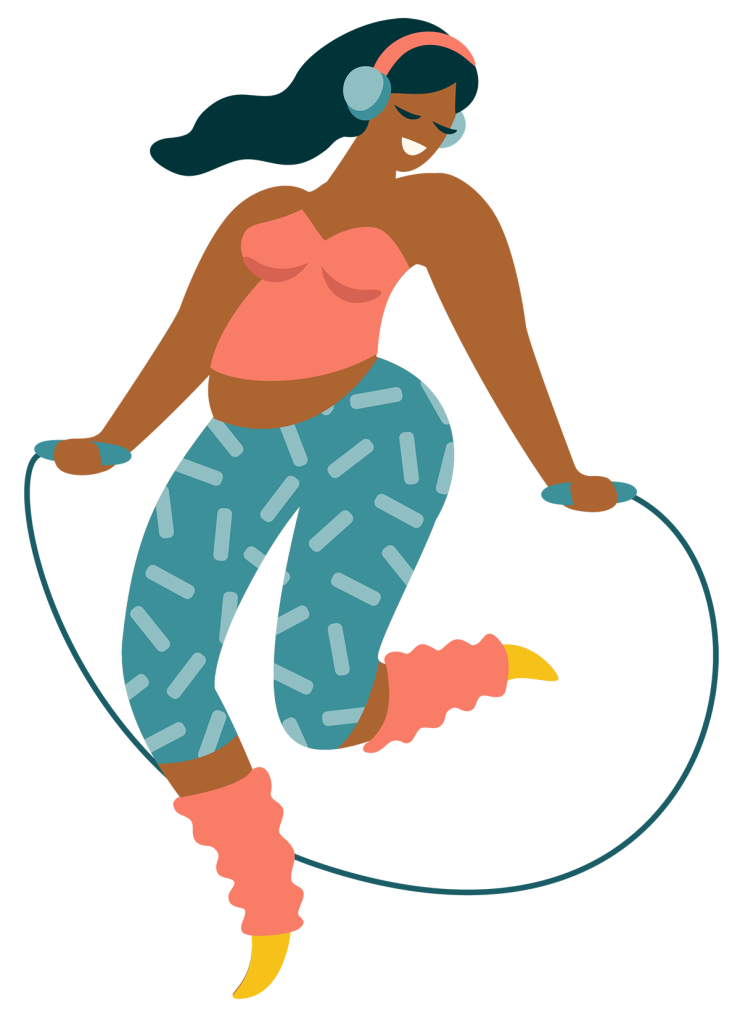 Animação: Mulher pulando corda