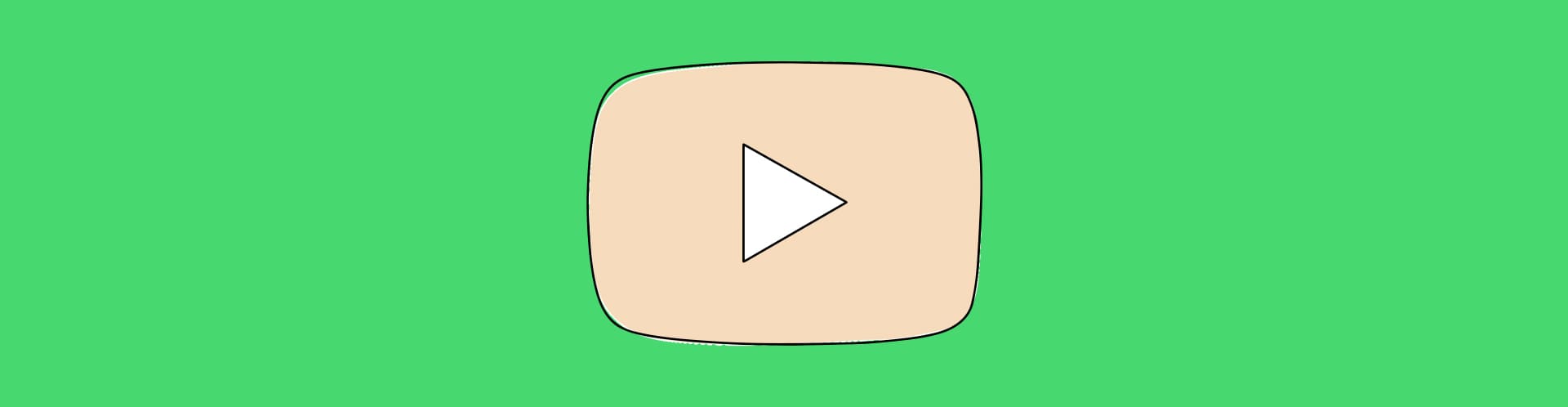 Banner ícone de vídeo verde